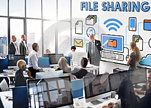 File Sharing Internet Technology Social Storage Concept