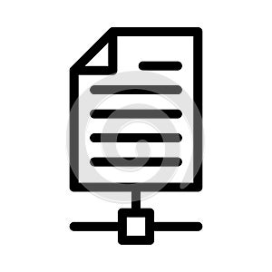 File sharing vector thin line icon