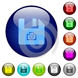 File snapshot color glass buttons