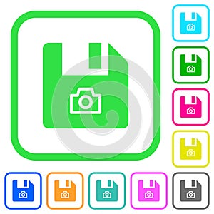 File snapshot vivid colored flat icons