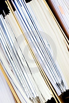 File Stack, file folder close up for background.