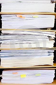 File Stack, file folder close up for background.