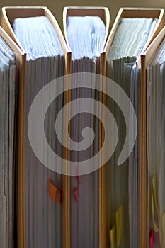 File Stack, file folder close up for background.