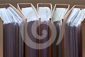 File Stack, file folder close up for background.