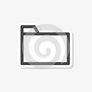 File sticker, Folder icon, simple icon