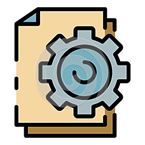 File system configuration icon color outline vector
