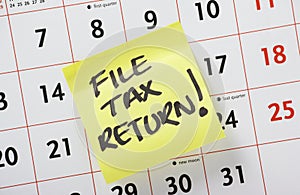 File Tax Return!