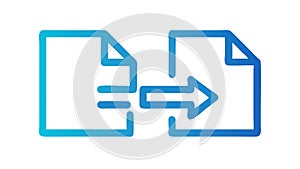 File Transfer Between Documents, Sharing Icon, vector design Generative AI