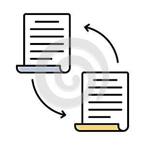 File transfer fill inside vector icon which can easily modify or edit