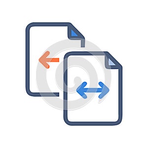 File Transfer Icon for Data Sharing