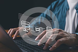 File Transfer Protocol files receiver and computer, transfer data between folder, Backup data, Exchange of file on folder, Send