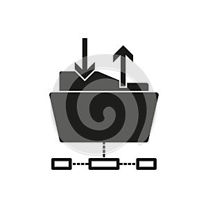 File transfer protocol icon. Vector illustration. EPS 10.