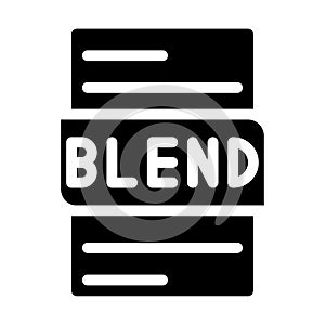 file type format blend icons. document extension soild style graphic design