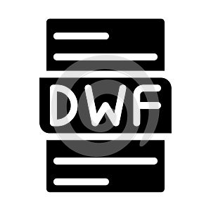 file type format dwf icons. document extension soild style graphic design