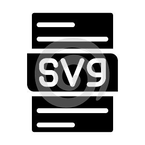 file type format svg icons. document extension soild style graphic design