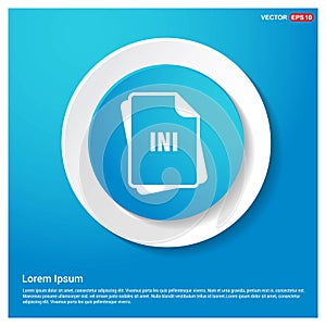 file type icons Abstract Blue Web Sticker Button