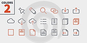 File UI Pixel Perfect Well-crafted Vector Thin Line Icons 48x48 Ready for 24x24 Grid for Web Graphics and Apps with
