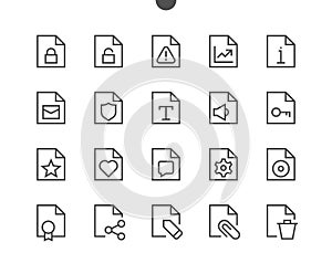 File UI Pixel Perfect Well-crafted Vector Thin Line Icons 48x48 Ready for 24x24 Grid for Web Graphics and Apps with