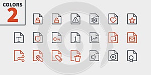 File UI Pixel Perfect Well-crafted Vector Thin Line Icons 48x48 Ready for 24x24 Grid for Web Graphics and Apps with