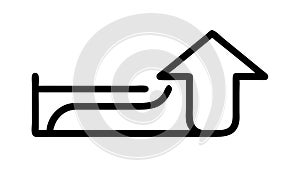 File Upload Arrow: Data Transfer and Cloud Storage, vector design Generative AI