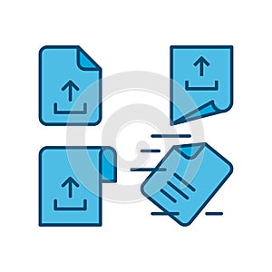 File upload icon set for mobile concept and web apps