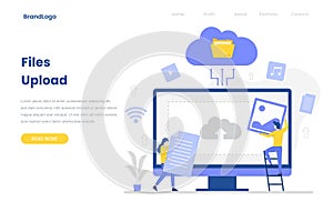 File upload landing page template