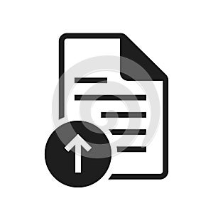 File upload line vector icon.