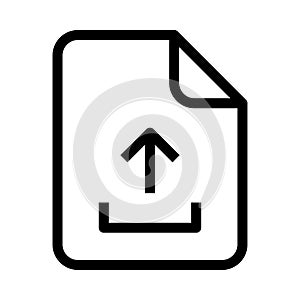 Die Datei hochladen Linie Vektor Symbol 
