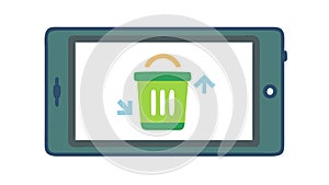 File Upload & Transfer on Tablet Screen, vector design Generative AI