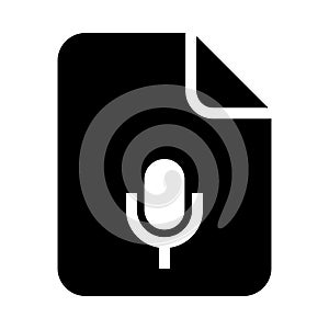 FILE voice recorder glyphs icon