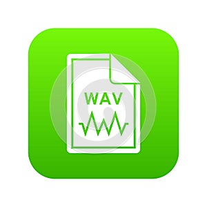 File WAV icon digital green