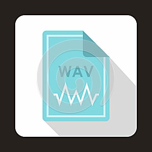 File WAV icon, flat style
