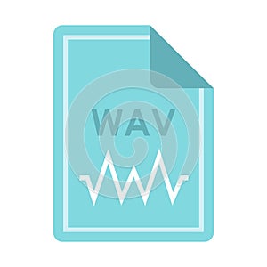 File WAV icon, flat style photo