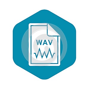 File WAV icon, simple style