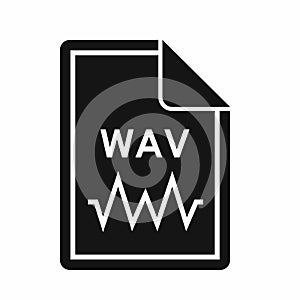 File WAV icon, simple style