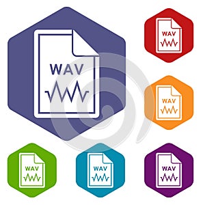 File WAV icons set