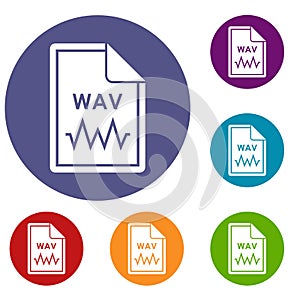 File WAV icons set