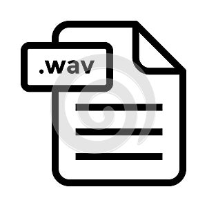 File .wav line VECTOR icon
