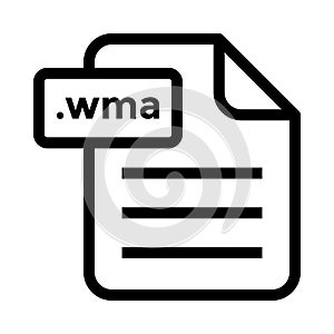 File wma Line icon photo