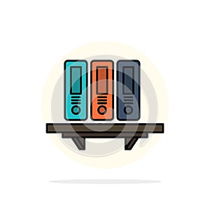 Files, Archive, Data, Database, Documents, Folders, Storage Abstract Circle Background Flat color Icon