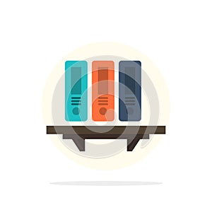 Files, Archive, Data, Database, Documents, Folders, Storage Abstract Circle Background Flat color Icon