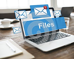 Files Attachment Email Online Graphics Concept