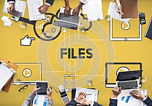 Files Data Information Devices Storage Concept