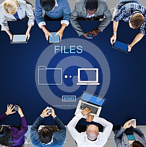 Files Data Information Message Network Share Concept