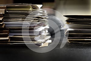 Files on Desk Business Work Folders for Organizing Papers