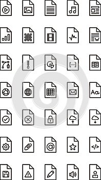 FILES & DOCUMENTS outline icons