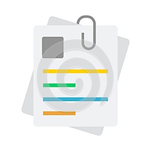 Files flat vector  icon