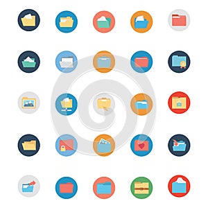 Files and Folder Isolated vector Icons Set Every Folder or files Icons Can be easily Color modified or edited in any style or Col