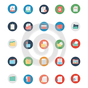 Files and Folder Isolated vector Icons Set Every Folder or files Icons Can be easily Color modified or edited in any style or Col