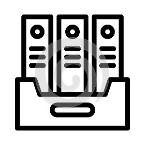 Files vector thin line icon